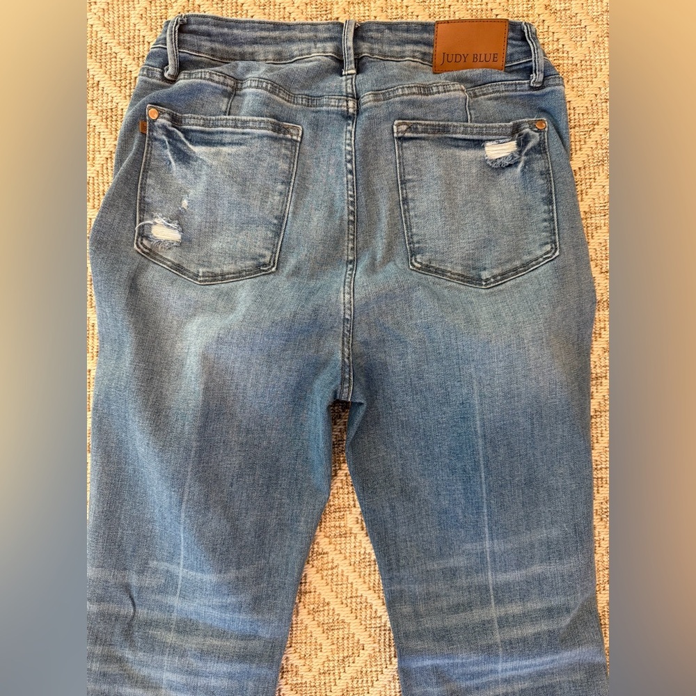 Judy Blue High Waisted Tummy Control Vintage Wash Slim Boot Jean, Size 32 (14) - Picture 12 of 12